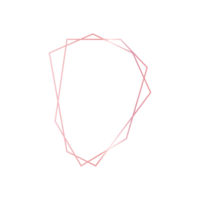 elegante marco geométrico rosa rosa para tarjeta de boda. png