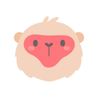 cara de macaco de desenho animado bichinhos fofos para crianças png