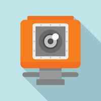 Action camera icon, flat style vector