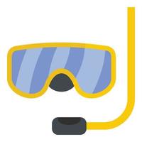 Scuba mask icon, flat style vector