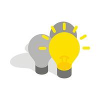 Light stays on icon, isometric 3d style vector