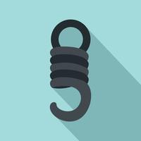 Elastic coil icon, flat style vector