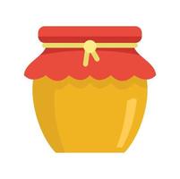 Honey jar icon, flat style vector