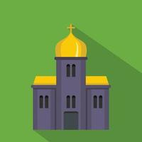 Orthodox church icon, flat style vector