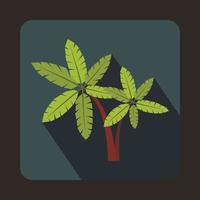 Paln tree icon in flat style vector