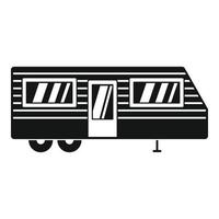 Trailer house icon, simple style vector