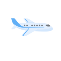 Passenger plane flying in the sky side view. travel concept png