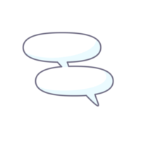 hand drawn speech bubble for chatting cartoon characters png
