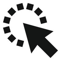 Cursor pixel icon, simple black style vector