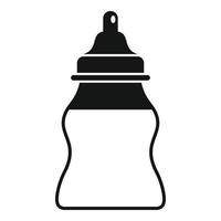 Baby milk bottle icon, simple style vector