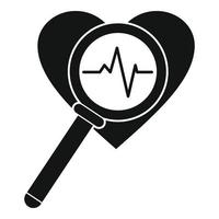 Heart icon, simple style vector