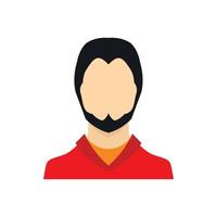 Man with a beard icon in flat style vector