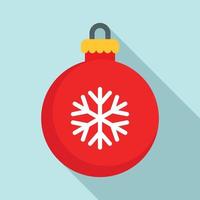 Xmas tree ball icon, flat style vector