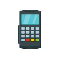 icono de terminal de banco digital de pago, estilo plano vector