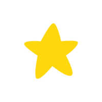 gul stjärna form samling natthimlen dekoration png