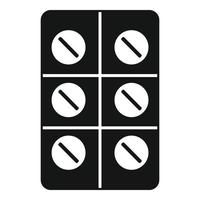 Pillpack icon, simple style vector