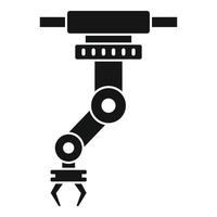 icono de mano de robot de coche, estilo simple vector