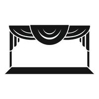 Theater scene icon, simple style vector