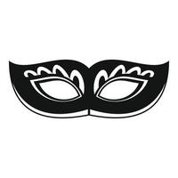 Strange carnival mask icon, simple style vector