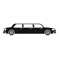 Retro limousine icon, simple style vector