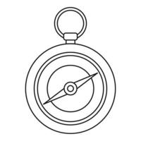 Compass icon, outline style vector