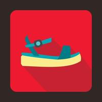 Women platform sandal icon, flat style vector