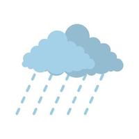 Cloud rain storm icon, flat style vector