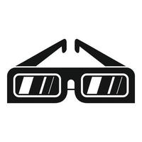 Icono de gafas 3D, estilo simple vector