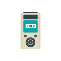 Modern dictaphone icon, flat style vector