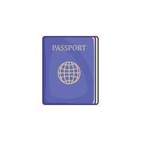 Passport icon in cartoon style vector