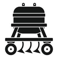 Agricultural equipment icon, simple style vector