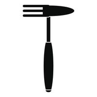 Hand rake tool icon, simple style vector