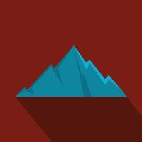 Pointing mountain icon, flat style. vector