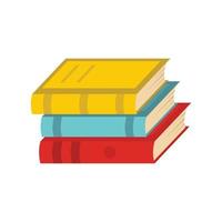 icono de la escuela de libros, estilo plano vector