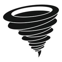 Hurricane icon, simple black style vector