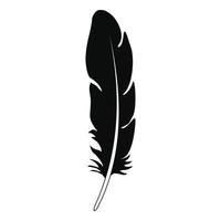 Rainbow feather icon, simple style vector