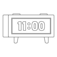 Digital clock icon, outline style. vector