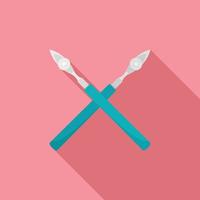 Architect pen tool icon, flat style vector