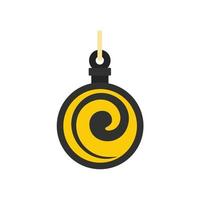 Hypnosis medallion icon, flat style vector