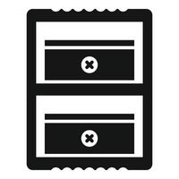 Double sharpener icon, simple style vector