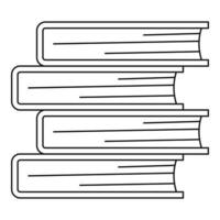 Library icon, outline style. vector