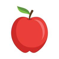 icono de manzana roja, estilo plano vector