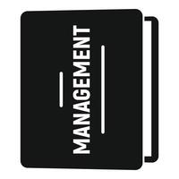 Folder management icon, simple style vector