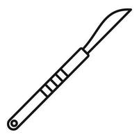 Scalpel icon, outline style vector