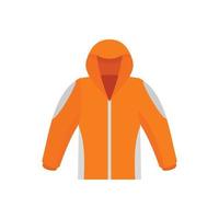 icono de chaqueta de escalada, estilo plano vector