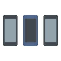 Smartphone set collection icon, flat style vector