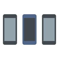 Smartphone set collection icon, flat style vector