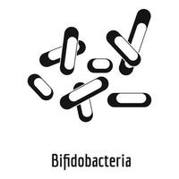 icono de bifidobacterias, estilo simple. vector