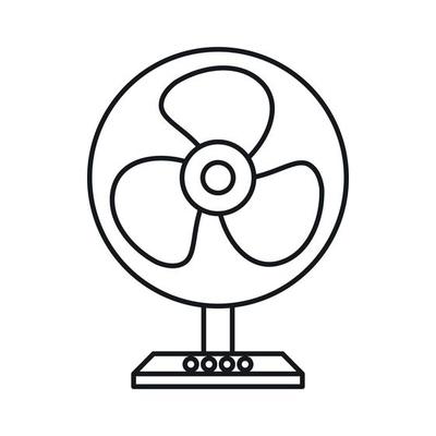 table fan clipart black and white