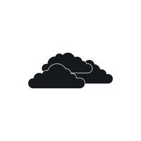 icono de nubes, estilo simple vector